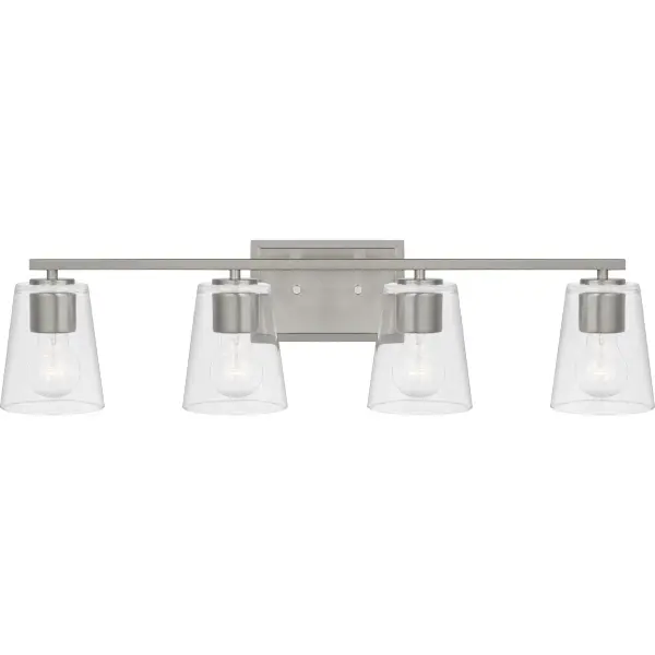Vertex Four-Light Clear Glass Bath Light - Image 3