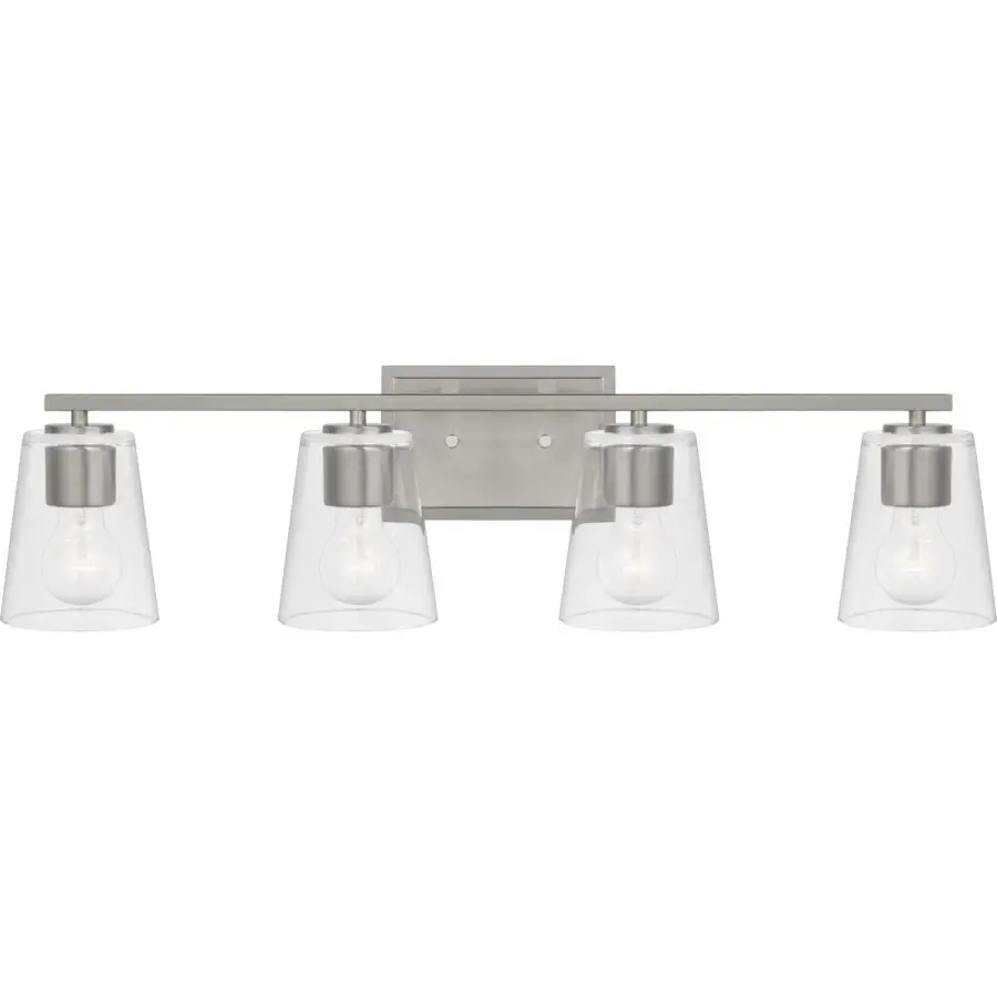 Vertex Four-Light Clear Glass Bath Light - Image 3