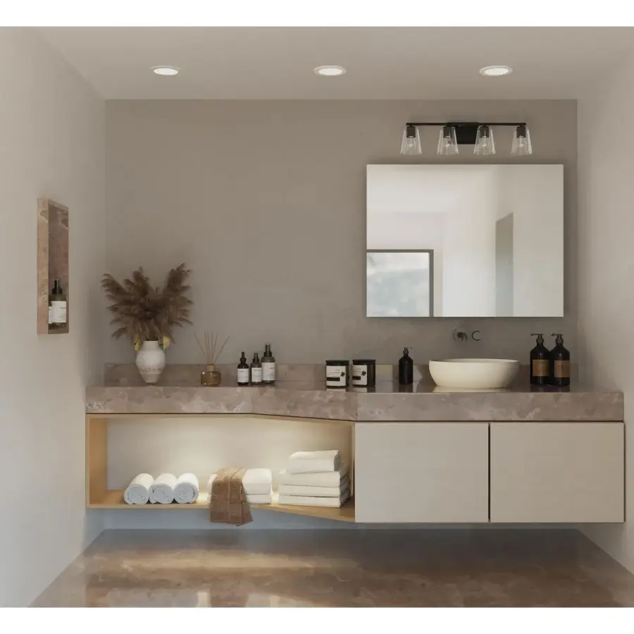 Vertex Four-Light Clear Glass Bath Light - Image 5