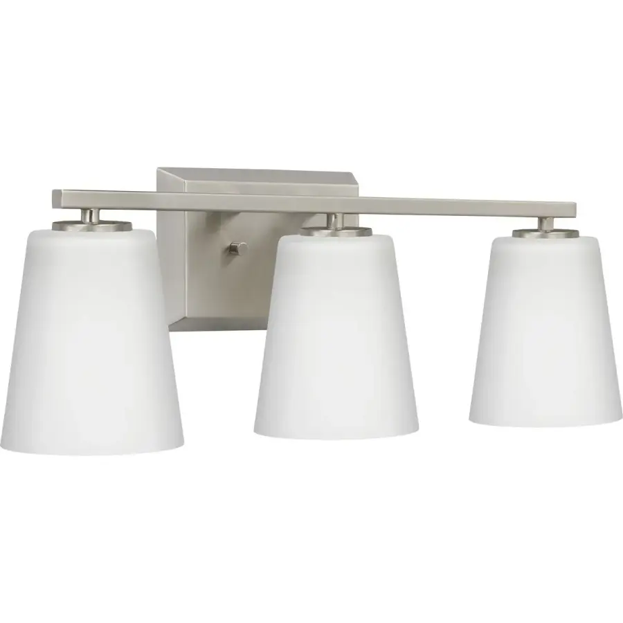 Vertex Three-Light Etched White Glass Bath Light - Image 1