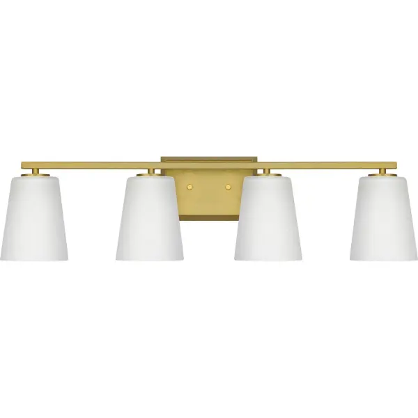 Vertex Four-Light Etched White Glass Bath Light - Image 1