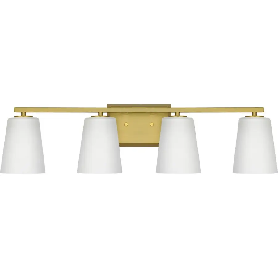 Vertex Four-Light Etched White Glass Bath Light - Image 1