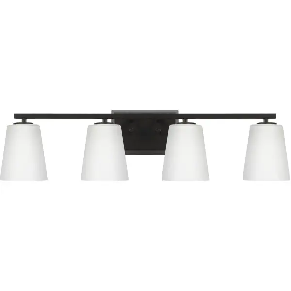 Vertex Four-Light Etched White Glass Bath Light - Image 3