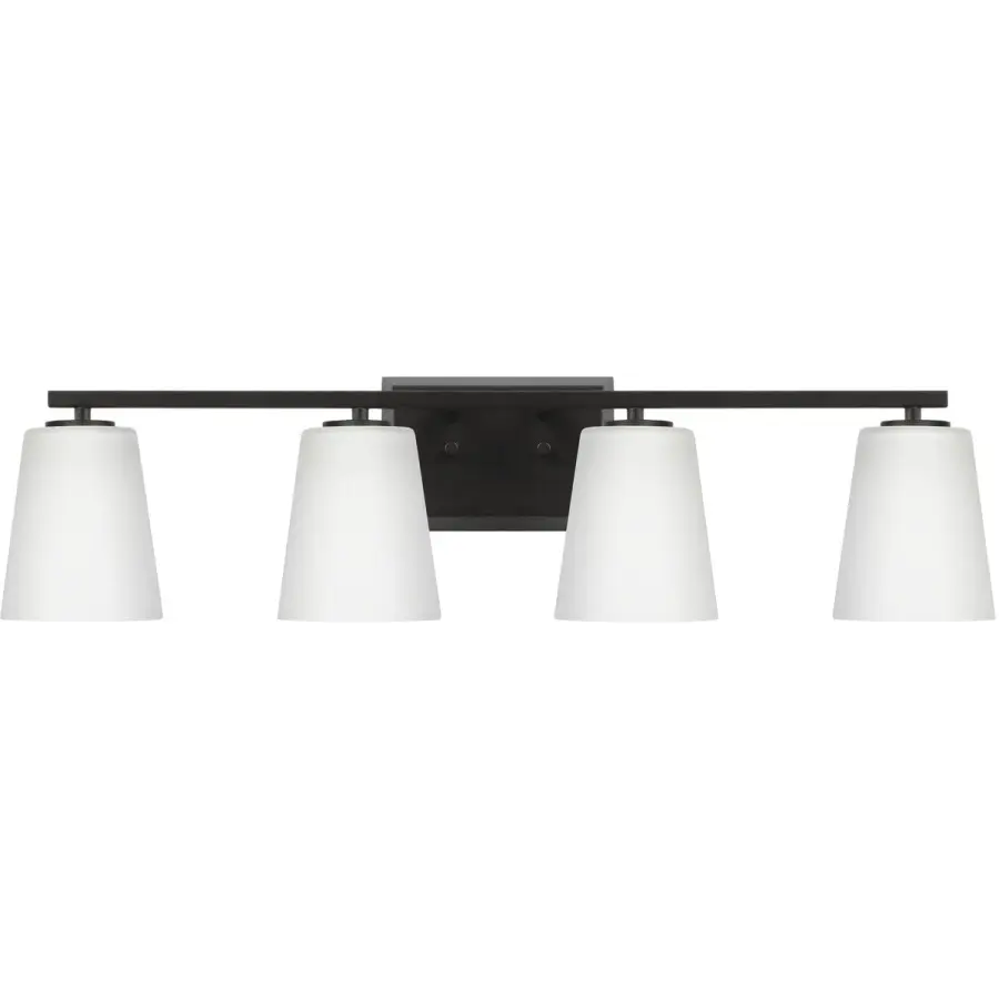 Vertex Four-Light Etched White Glass Bath Light - Image 3