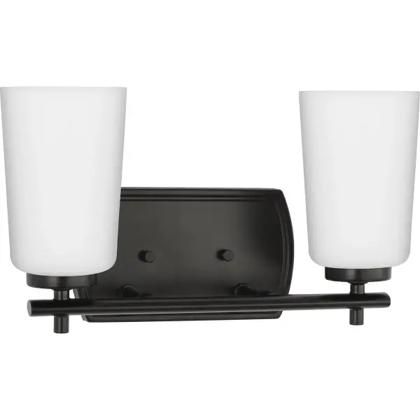 Adley Two-Light Etched Opal Glass Bath Vanity Light - Image 3