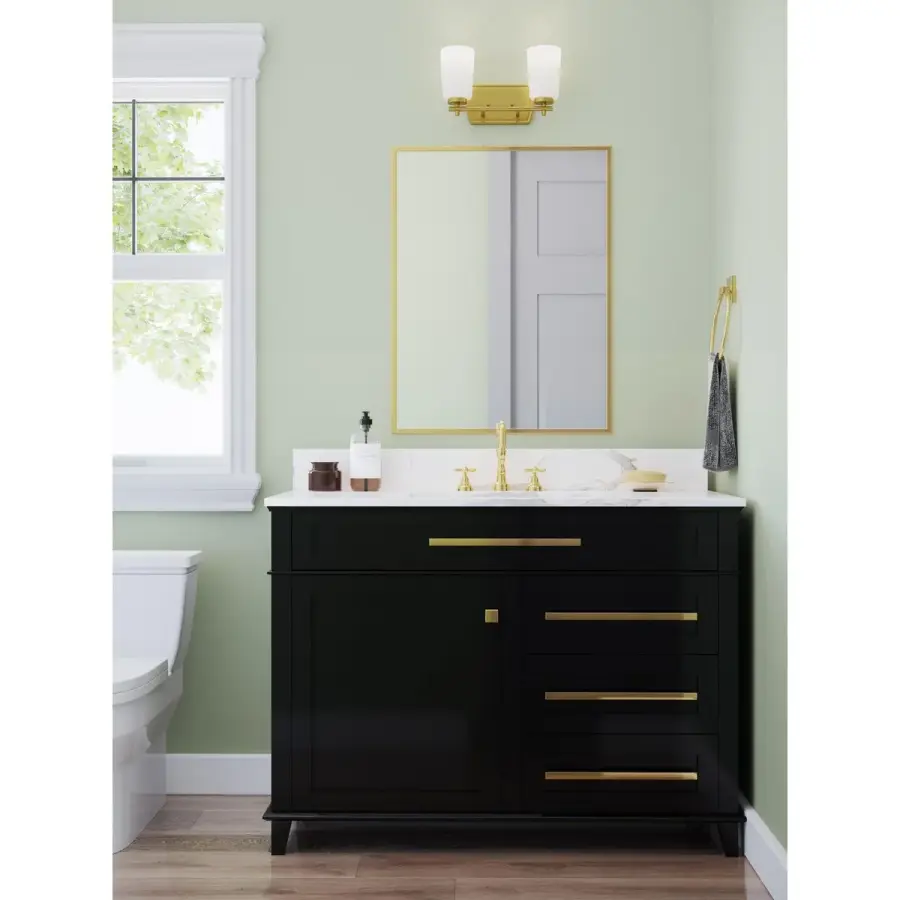 Adley Two-Light Etched Opal Glass Bath Vanity Light - Image 5