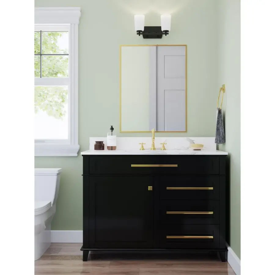 Adley Two-Light Etched Opal Glass Bath Vanity Light - Image 6