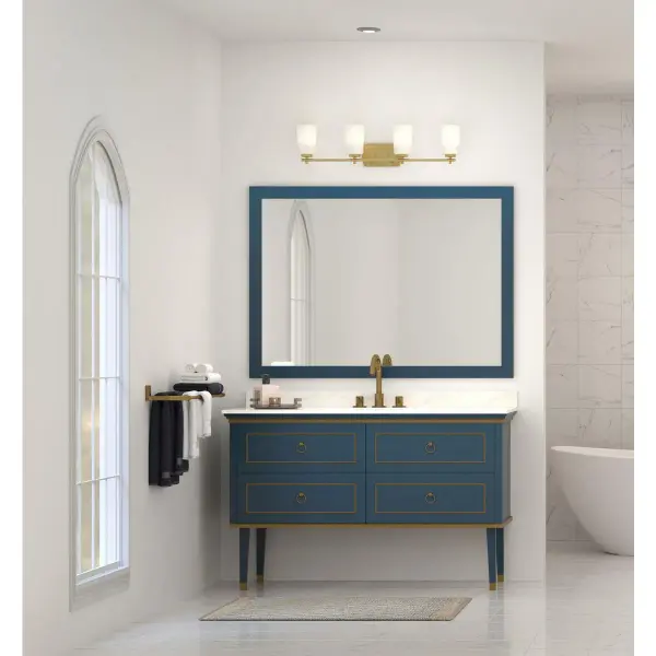 Adley Four-Light Etched Opal Glass Bath Vanity Light - Image 4