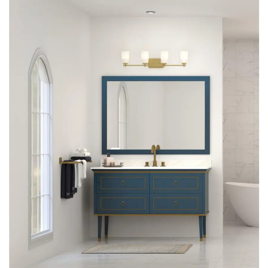 Adley Four-Light Etched Opal Glass Bath Vanity Light - Image 4