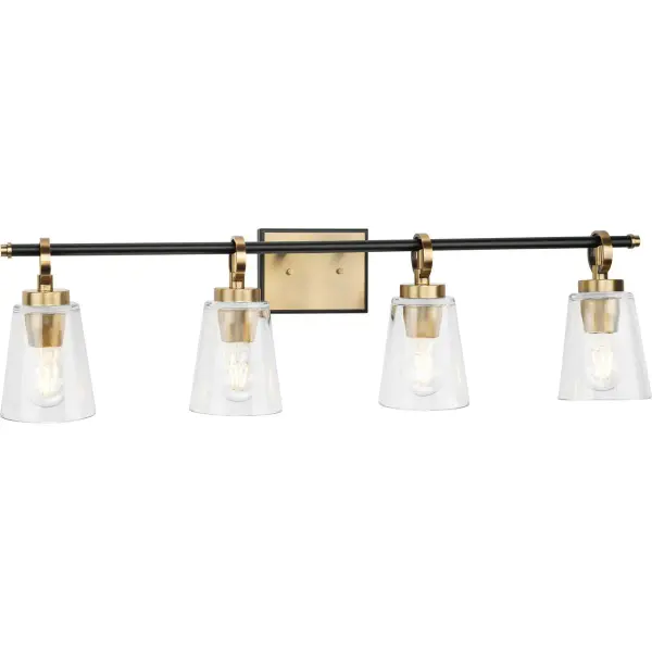 The Cassell Collection brings urban industrial style to bathroom lighting with four lights and a sophisticated brushed nickel finish. Perfect for modern and transitional spaces seeking statement lighting.
