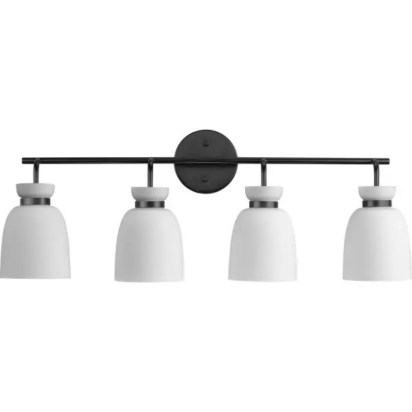The Lexie vanity light combines contemporary elegance with mid-century modern influences. Four lights provide excellent illumination for grooming tasks while the polished chrome finish adds a luxe, reflective quality to bathroom spaces.