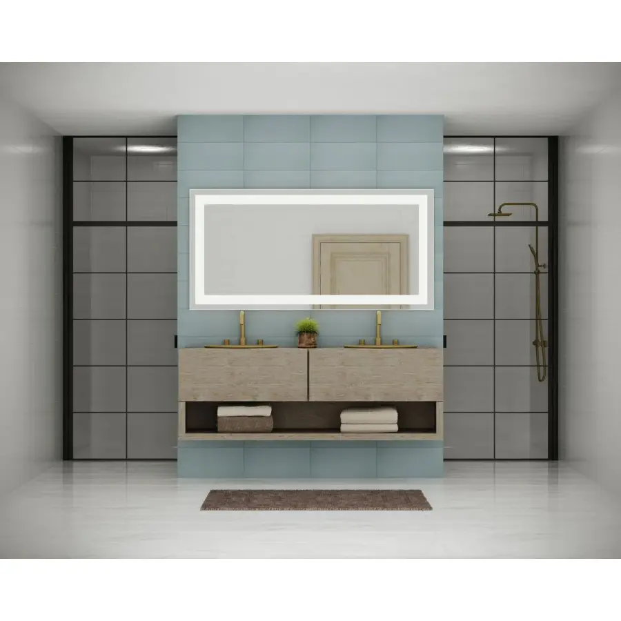 Captarent 72" x 36" Rectangular LED Illuminated Mirror - Image 2