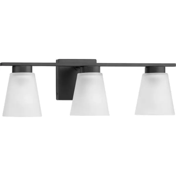 The Tanner Collection offers a refined three-light vanity fixture with brushed nickel finish that complements both traditional and contemporary bathrooms. California Title 20/22 and JA8 compliant for energy efficiency.