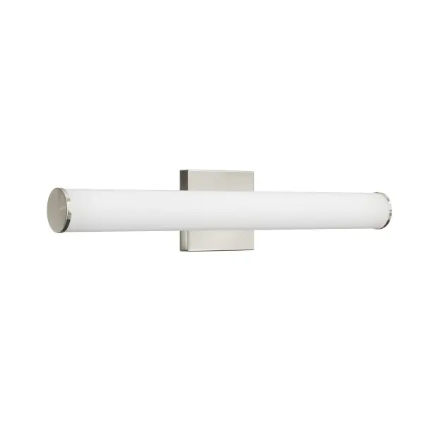 The Phase 6.2 LED vanity light combines contemporary styling with integrated LED technology for efficient, long-lasting bathroom illumination. Its brushed nickel finish and clean lines complement modern interiors.