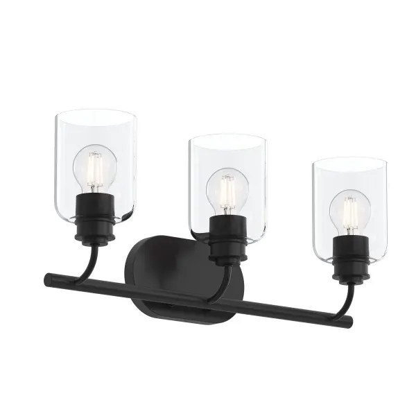 The Reines vanity light combines transitional styling with practical three-light illumination, perfect for modern bathrooms. Its brushed nickel finish and clean lines complement various décor styles.