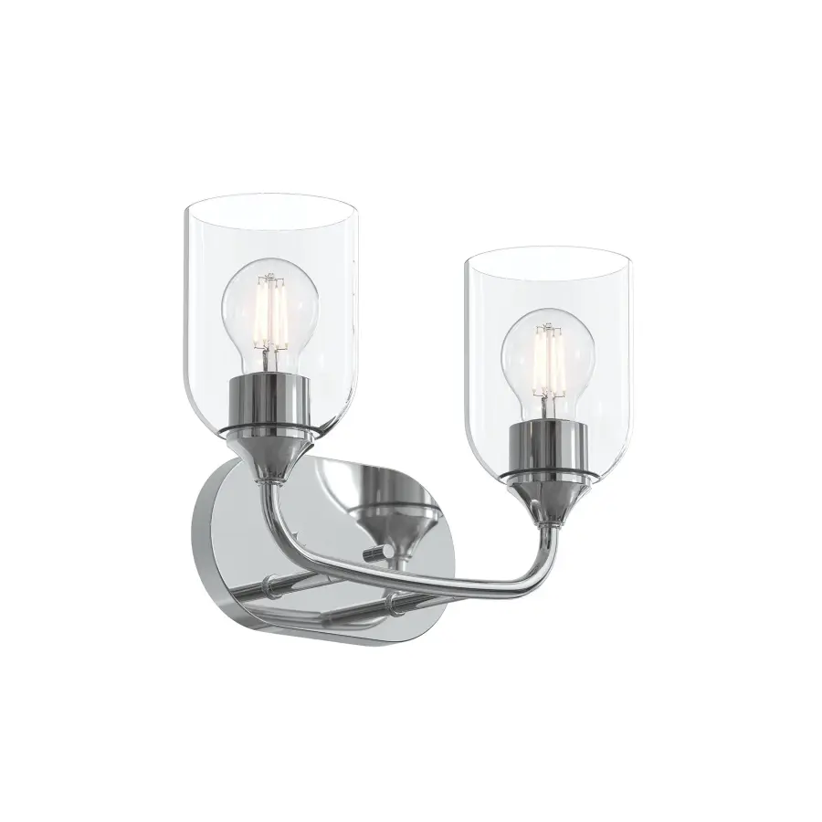 Classic Two-Light Vanity with Timeless Brushed Nickel Finish - Image 3