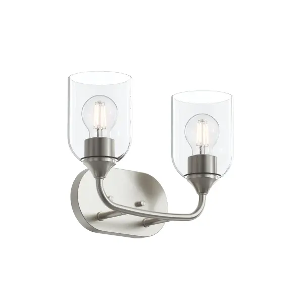 Classic Two-Light Vanity with Timeless Brushed Nickel Finish - Image 4