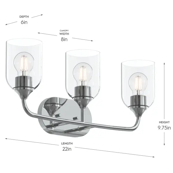 Ilia Three-Light Bath & Vanity - Image 13