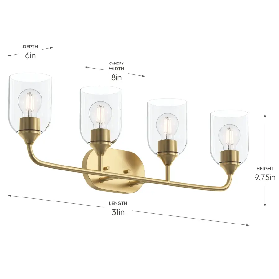 Ilia Four-Light Bath & Vanity - Image 12