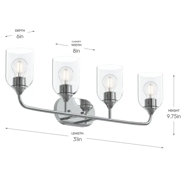 Ilia Four-Light Bath & Vanity - Image 21