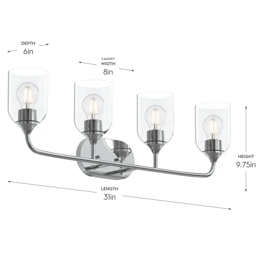 Ilia Four-Light Bath & Vanity - Image 21