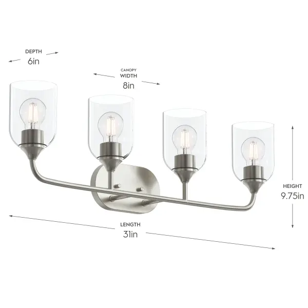 Ilia Four-Light Bath & Vanity - Image 32