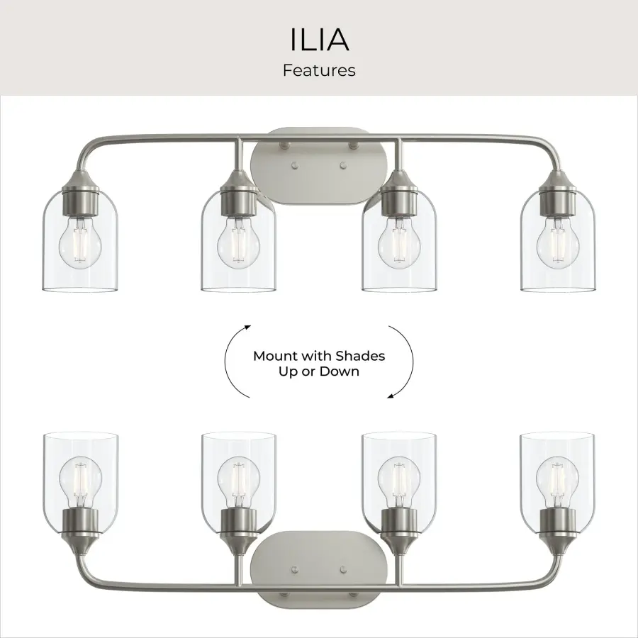 Ilia Four-Light Bath & Vanity - Image 33