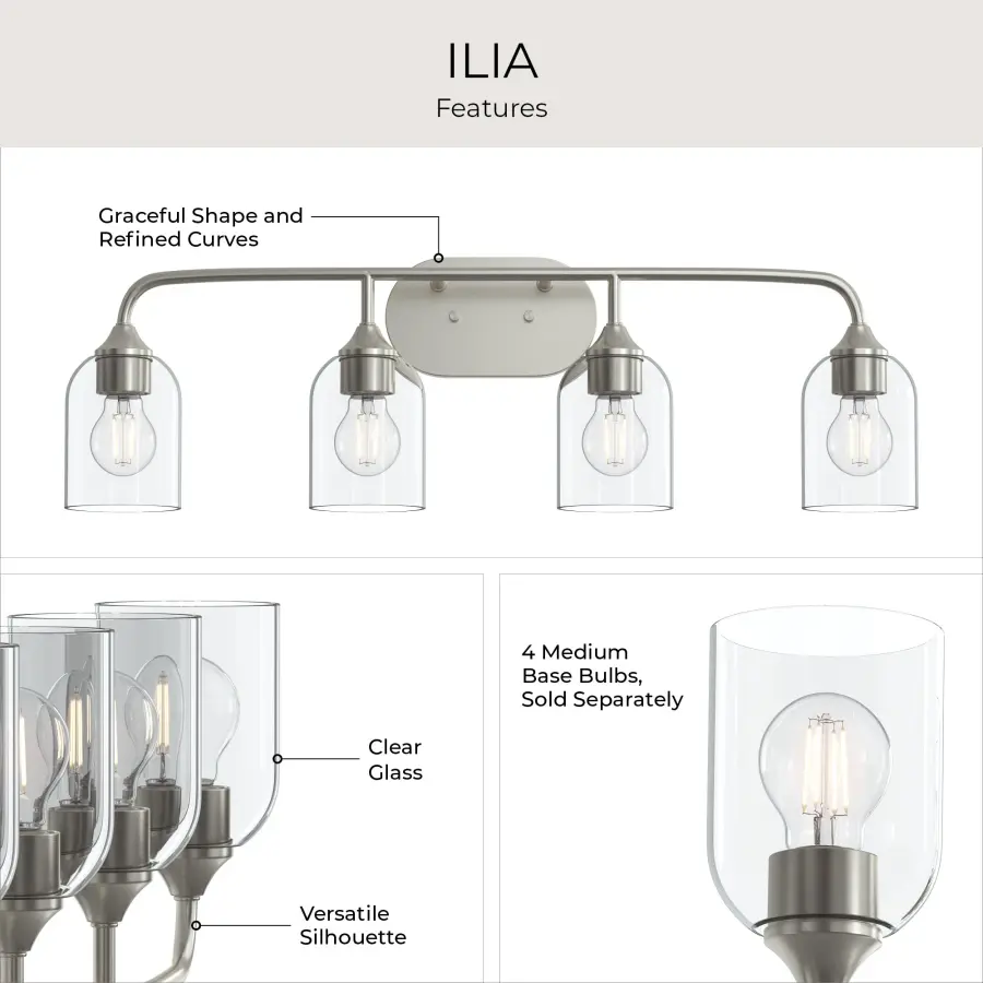 Ilia Four-Light Bath & Vanity - Image 34