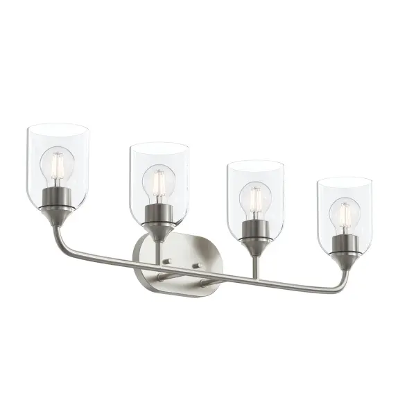 Versatile Four-Light Vanity with Timeless Brushed Nickel Finish - Image 3