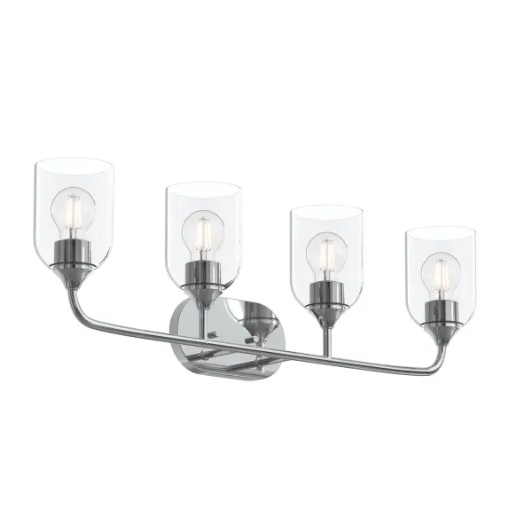 Versatile Four-Light Vanity with Timeless Brushed Nickel Finish - Image 4