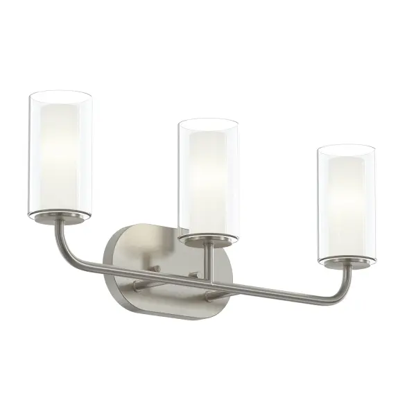 Modern Transitional Vanity Light with Brushed Nickel Finish - Image 2