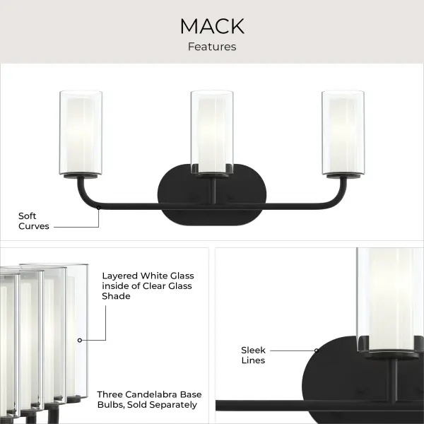 Mack Three-Light Bath & Vanity - Image 4