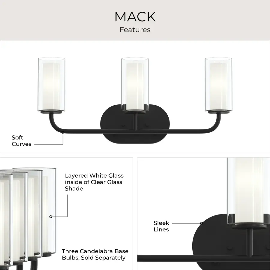 Mack Three-Light Bath & Vanity - Image 4