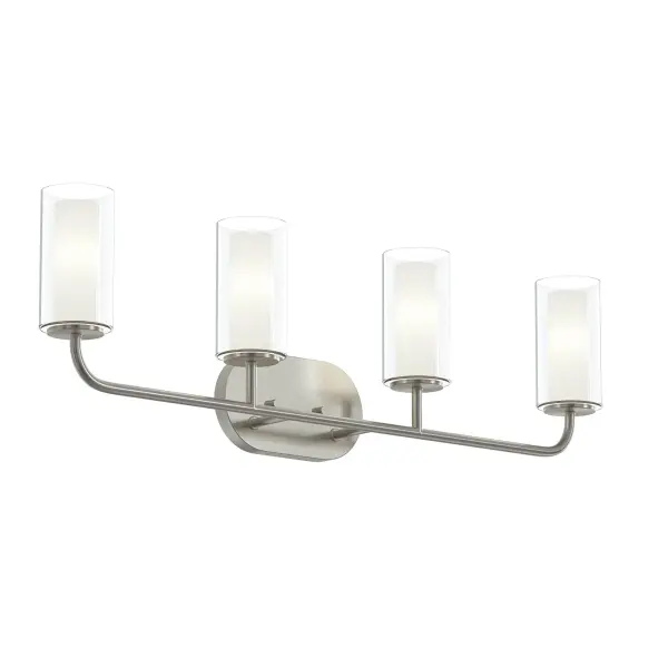 Versatile Four-Light Vanity with Timeless Brushed Nickel Finish - Image 3
