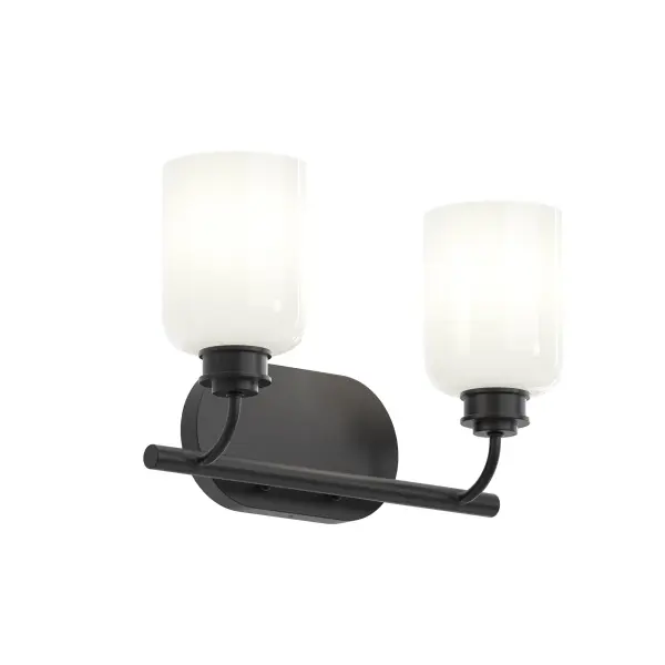 Elegant Two-Light Vanity with Brushed Nickel Finish - Image 1