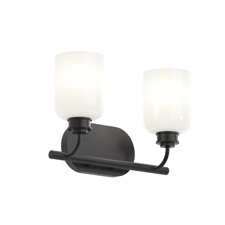 Elegant Two-Light Vanity with Brushed Nickel Finish - Image 1