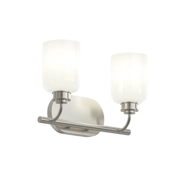 Elegant Two-Light Vanity with Brushed Nickel Finish - Image 3