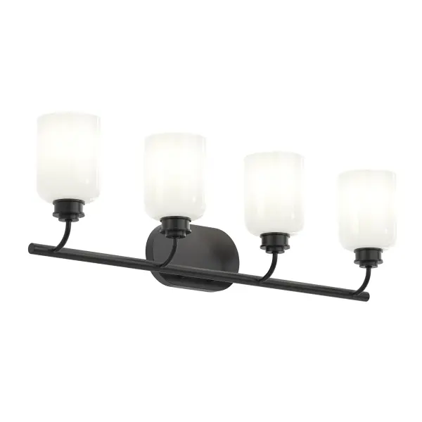 Elegant Four-Light Vanity Fixture with Transitional Appeal - Image 1
