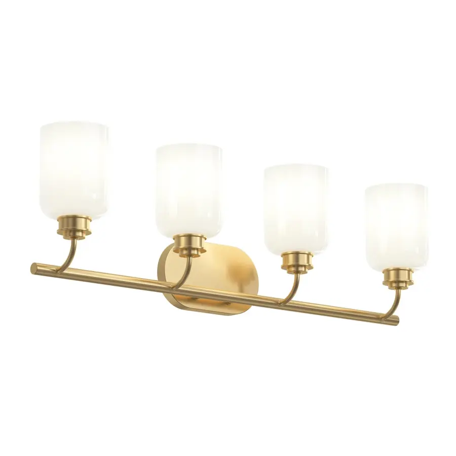 Elegant Four-Light Vanity Fixture with Transitional Appeal - Image 2