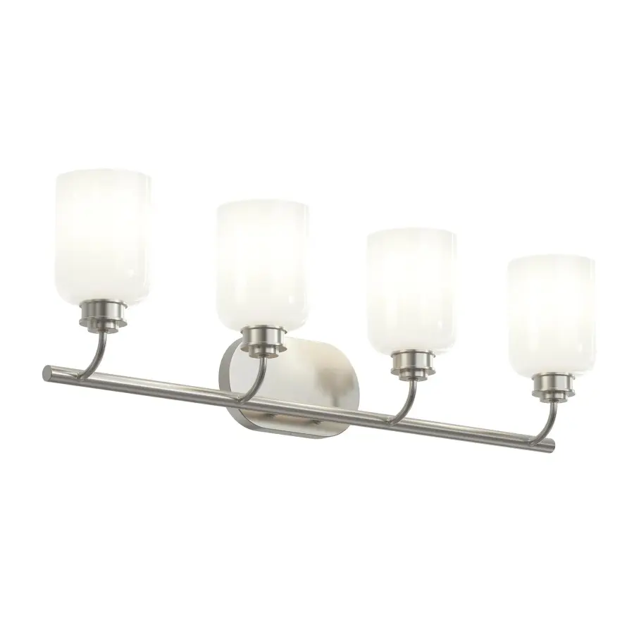 Elegant Four-Light Vanity Fixture with Transitional Appeal - Image 3