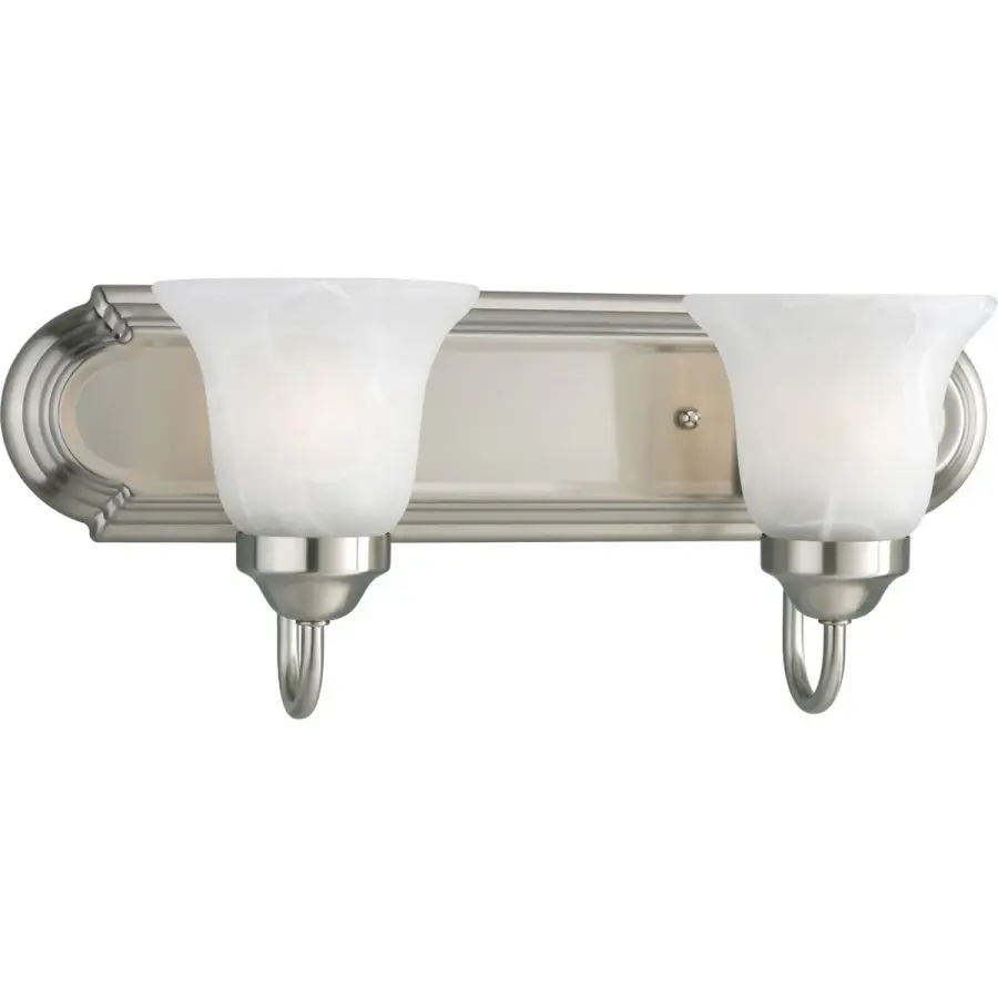 Alabaster Glass Two-Light Bath & Vanity