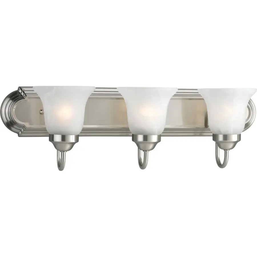 Alabaster Glass Three-Light Bath & Vanity