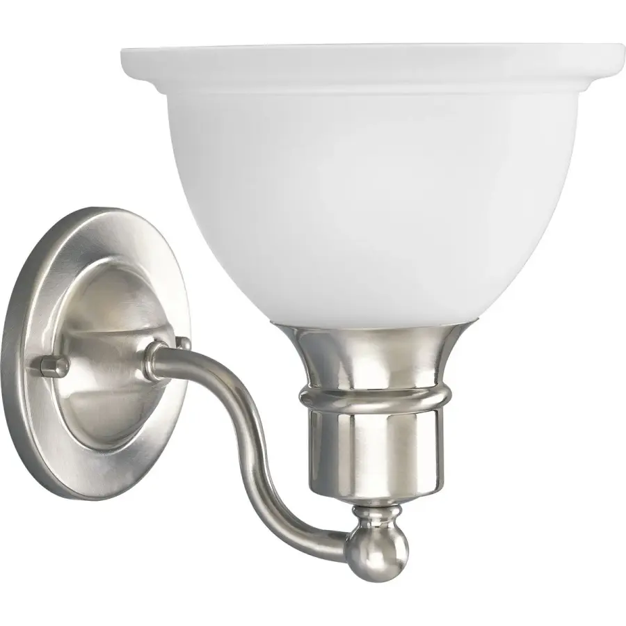Madison Collection One-Light Etched Glass Bath Vanity Light - Image 1