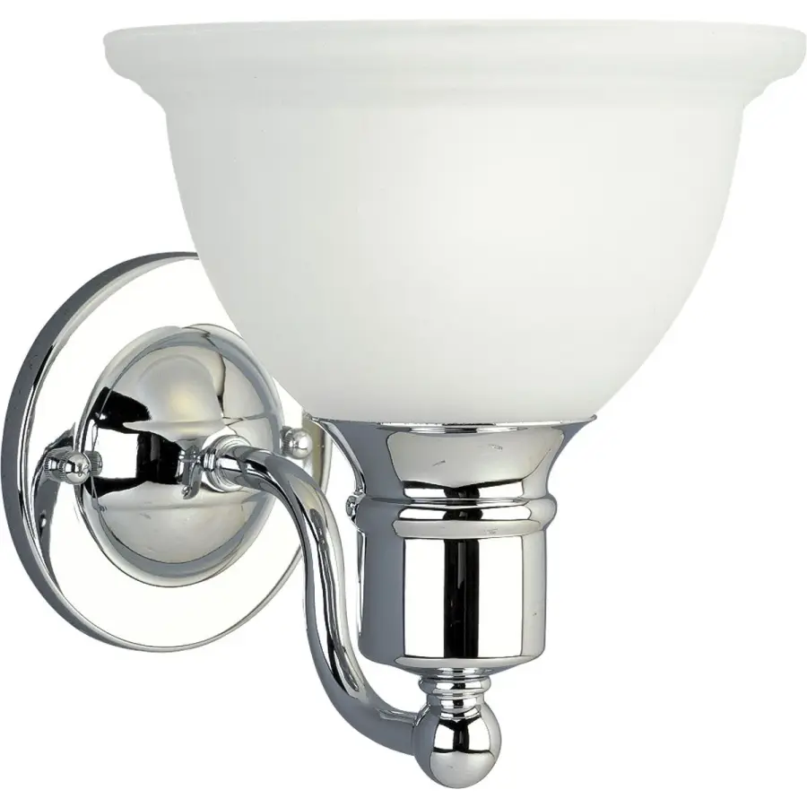 Madison Collection One-Light Etched Glass Bath Vanity Light - Image 2