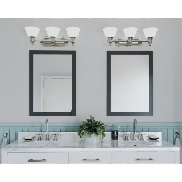 Madison Three-Light Etched Glass Bath Vanity Light - Image 5