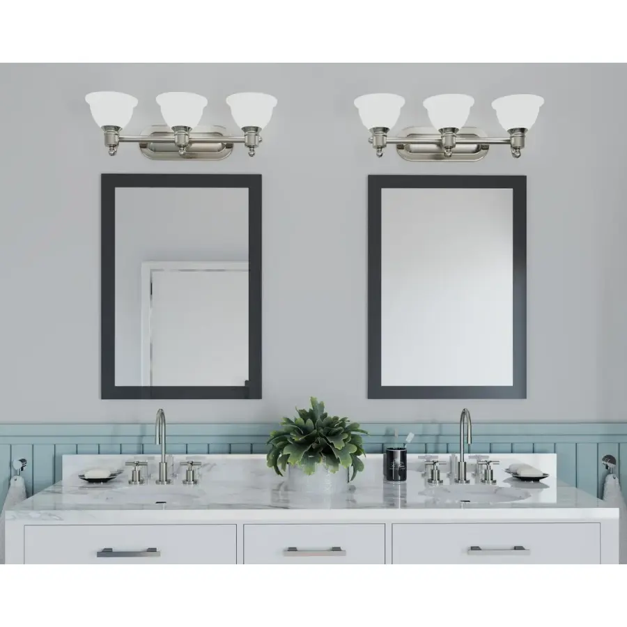Madison Three-Light Etched Glass Bath Vanity Light - Image 5