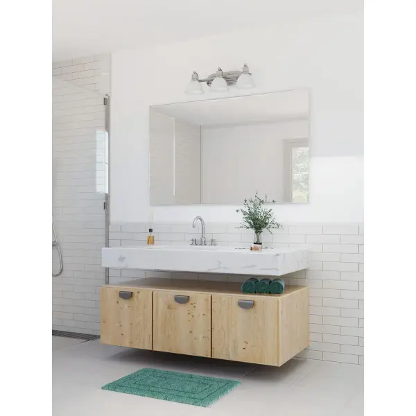 Madison Three-Light Etched Glass Bath Vanity Light - Image 6