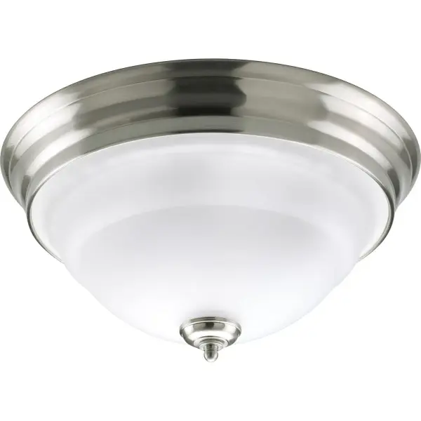 The Torino close-to-ceiling fixture delivers clean transitional style in a compact 14-5/8" profile. Perfect for rooms with lower ceilings, its brushed nickel finish and two-light design provide ample illumination. - alternate view