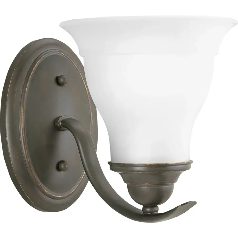 Trinity One-Light Etched Glass Bath Vanity Light - Image 1
