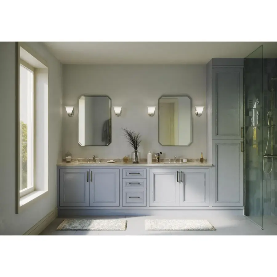 Trinity One-Light Etched Glass Bath Vanity Light - Image 6